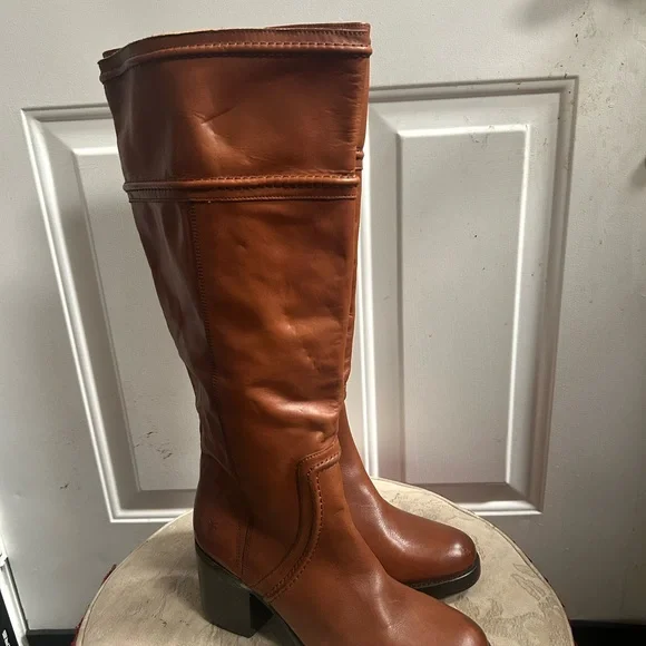 new Frye Women's Jean Tall Pull On Extended Wide Calf Boot FR40672WC CARA Sz 9 - Picture 2 of 16